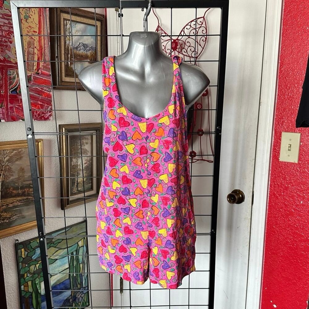 bt kids pink graphic heart print romper
